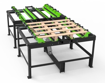 Gabarito duplo pneumático para paletes longarina — Gabarito duplo longarina