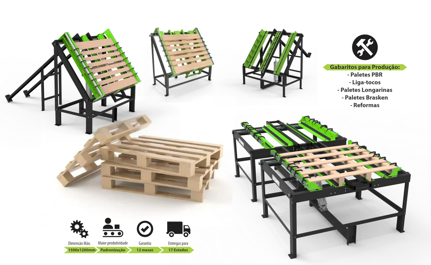 Linha de gabaritos para paletes DSMB